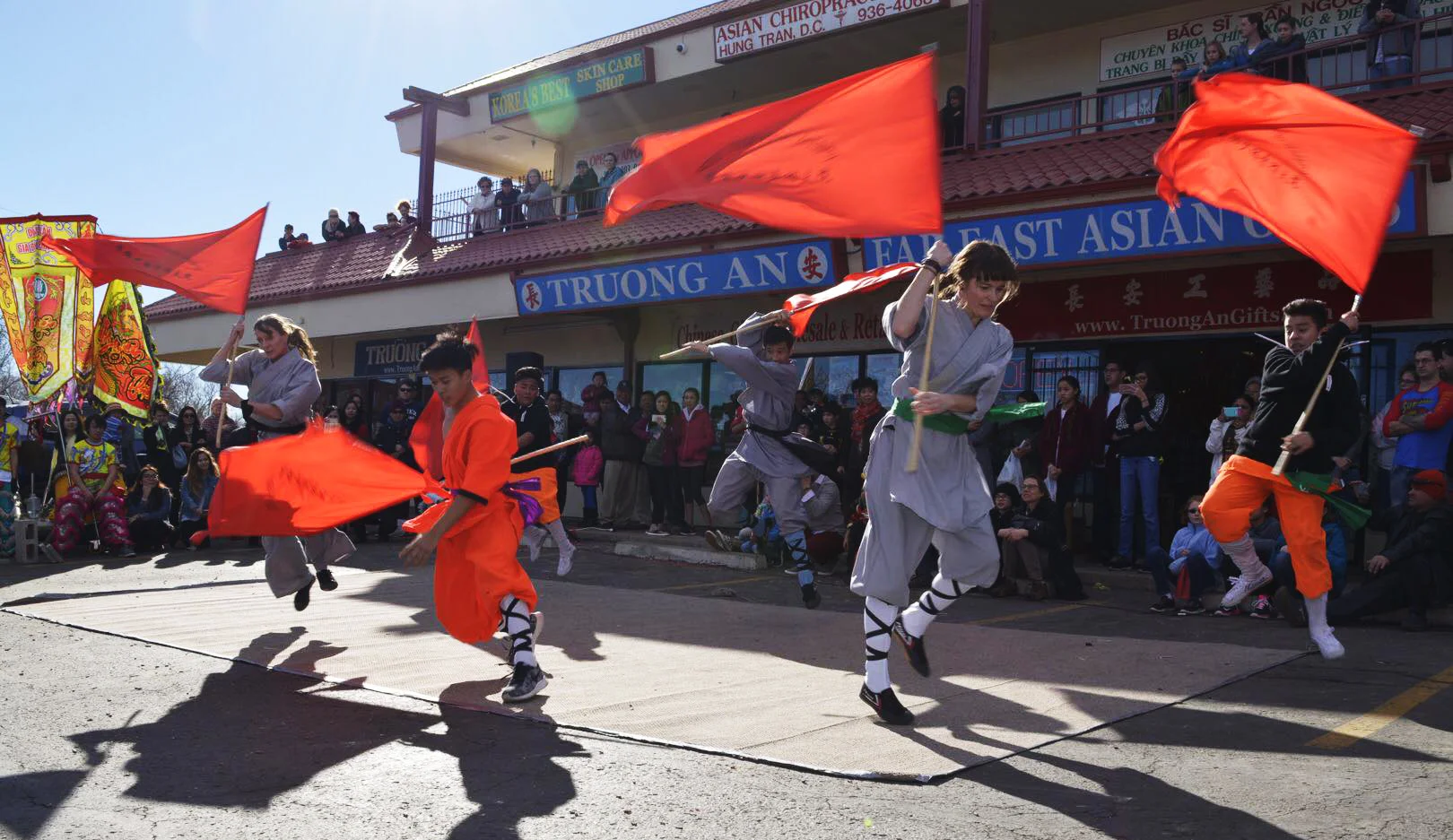 Chinese New Year performance 2017, group flag