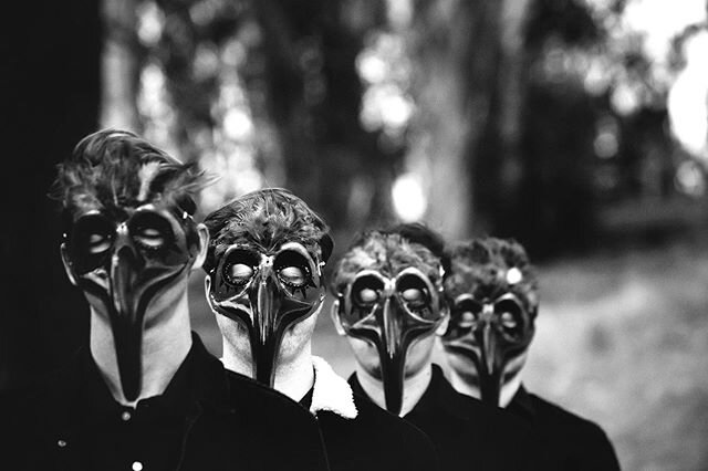 Have no fear, the doctors are here...
Photo @kristywalkerphoto 
#plaguedoctor #plaguemask #covidfashion #localband