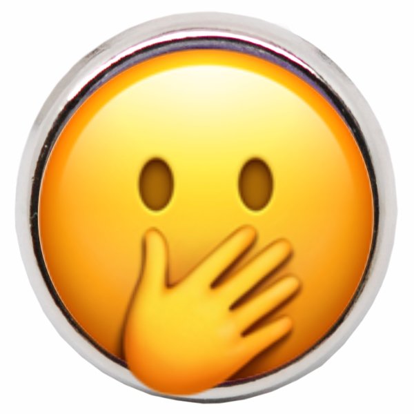 *New* Smile Face w/ Hand over Mouth