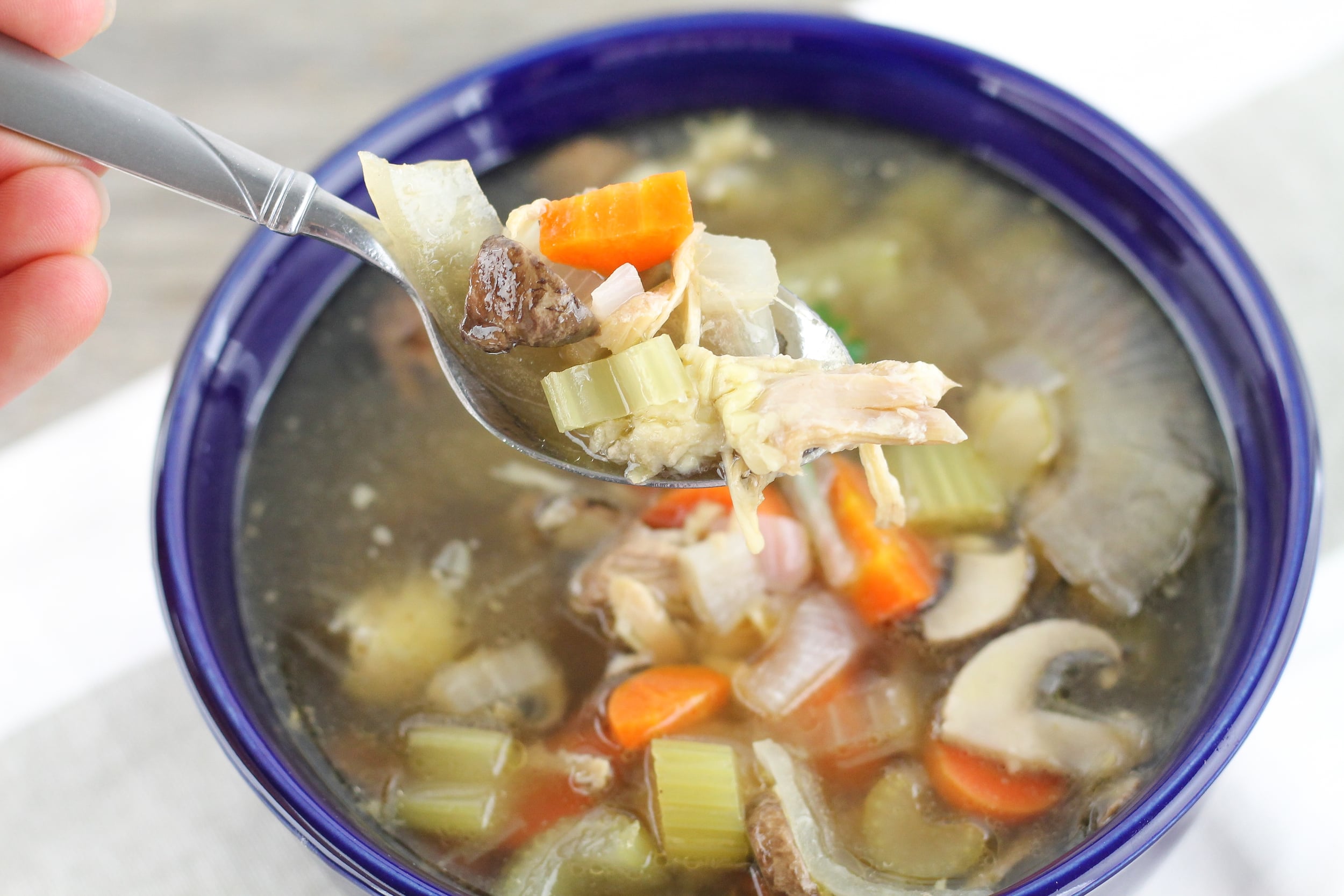 Paleo Chicken Soup, real food, healing, gluten free, grain free