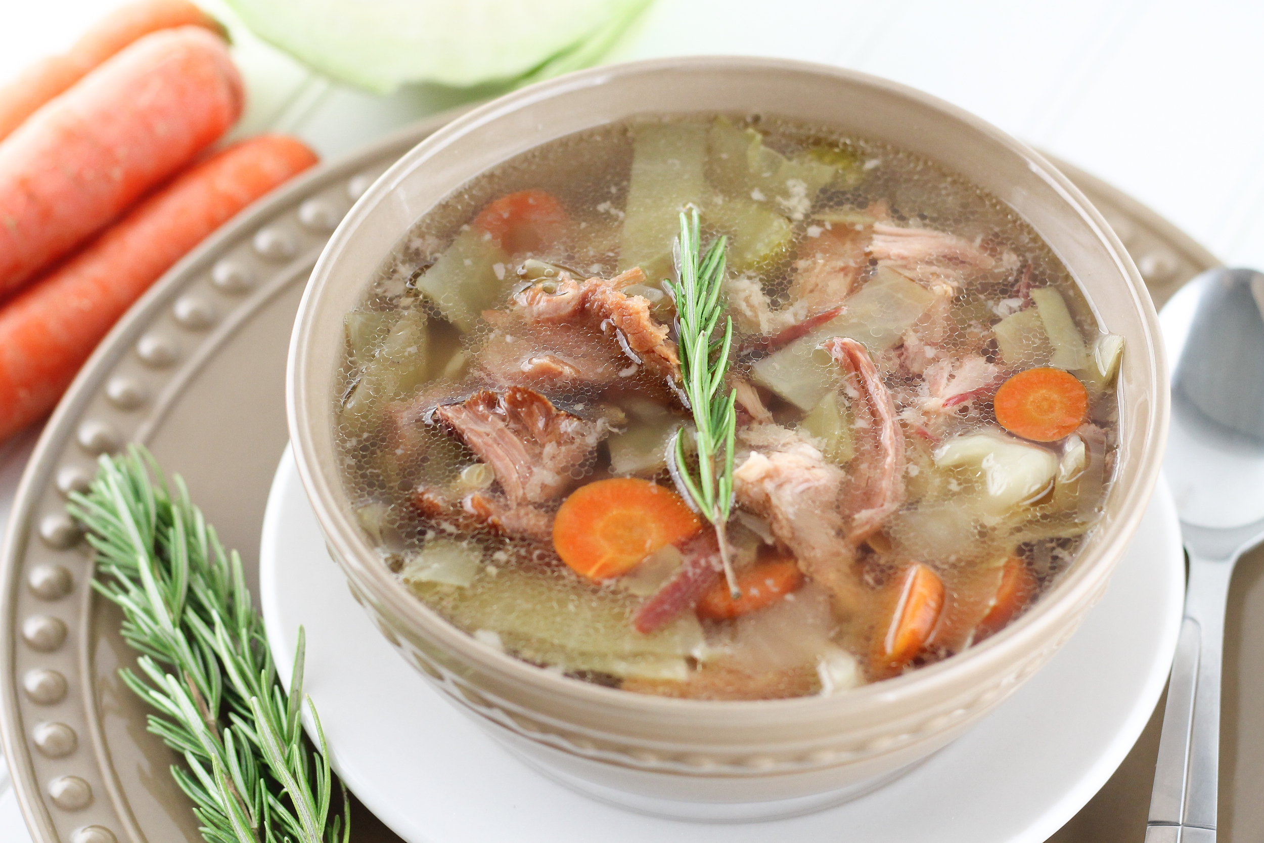 Homemade Paleo Ham Bone Soup, Dairy Free, Real Food, 21DSD