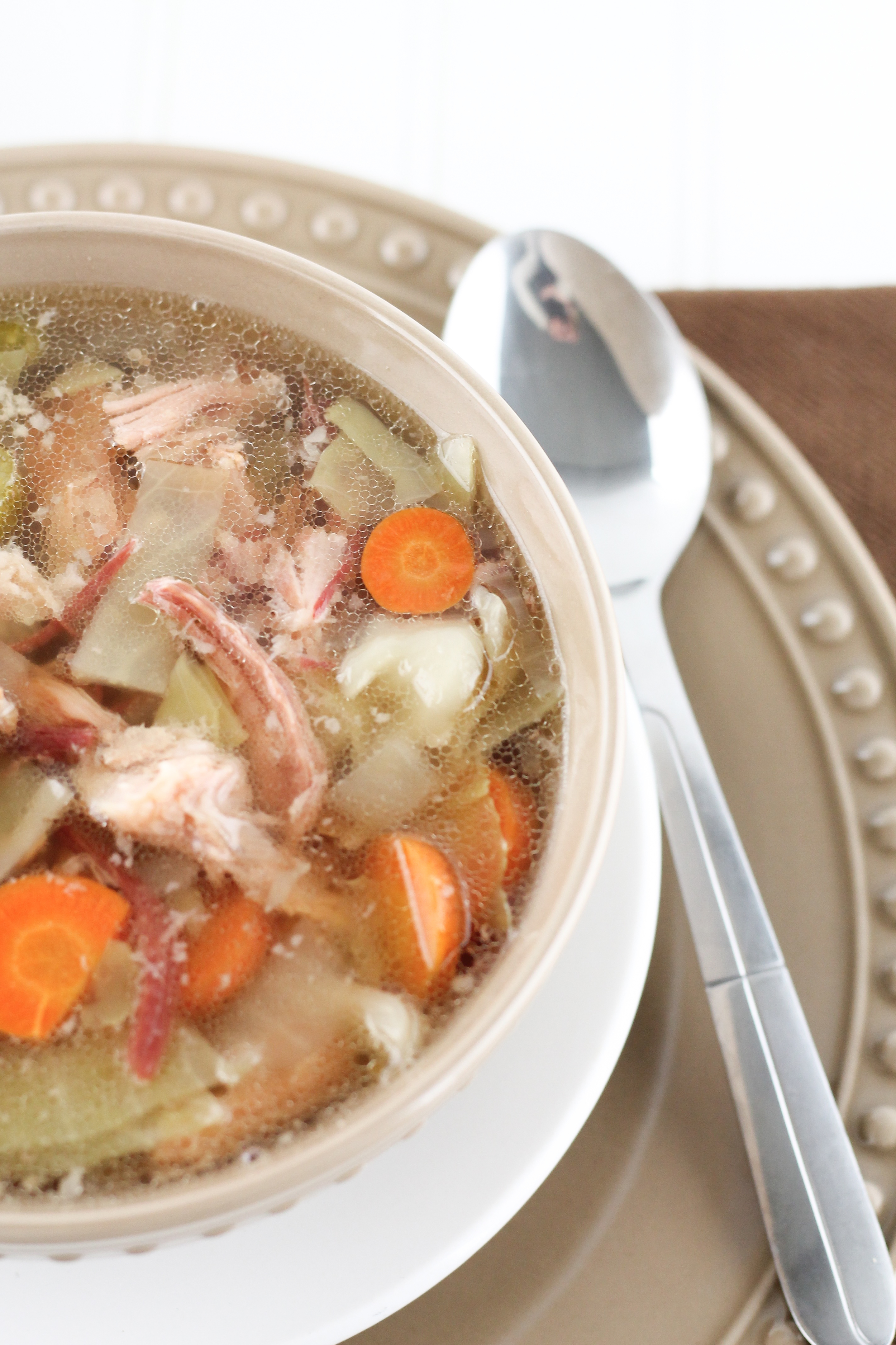 Grain Free, Gluten Free, Ham Bone Soup, Paleo, Primal 