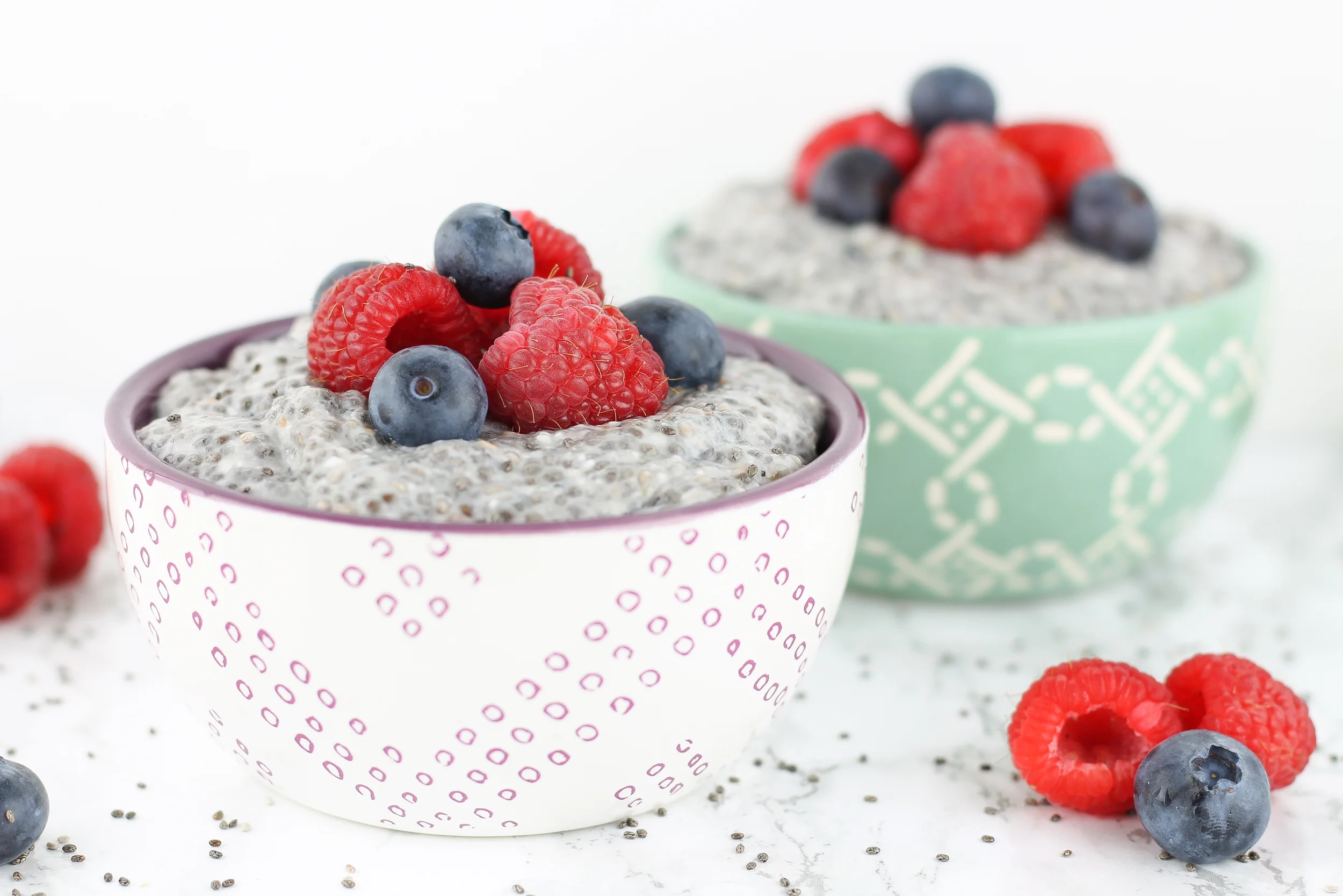 Berries 'N' Cream Chia Seed Pudding Define Fettle