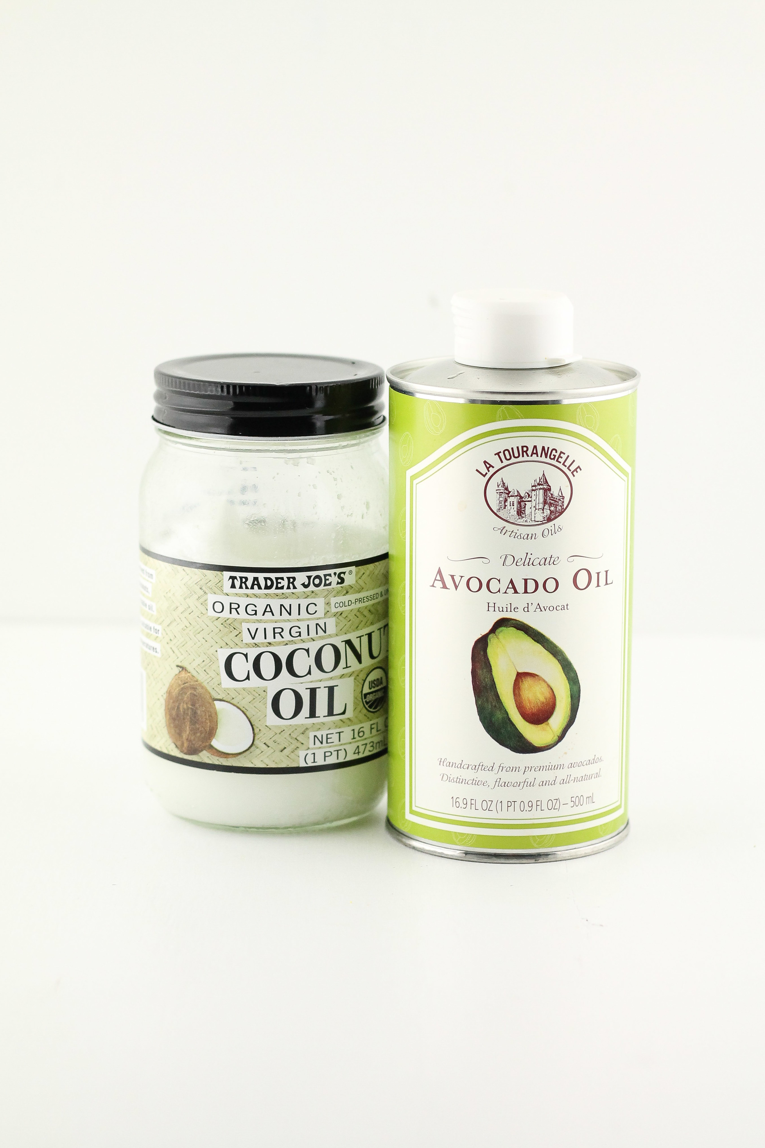 Coconut oil, avocado oil, olive oil, ghee, 