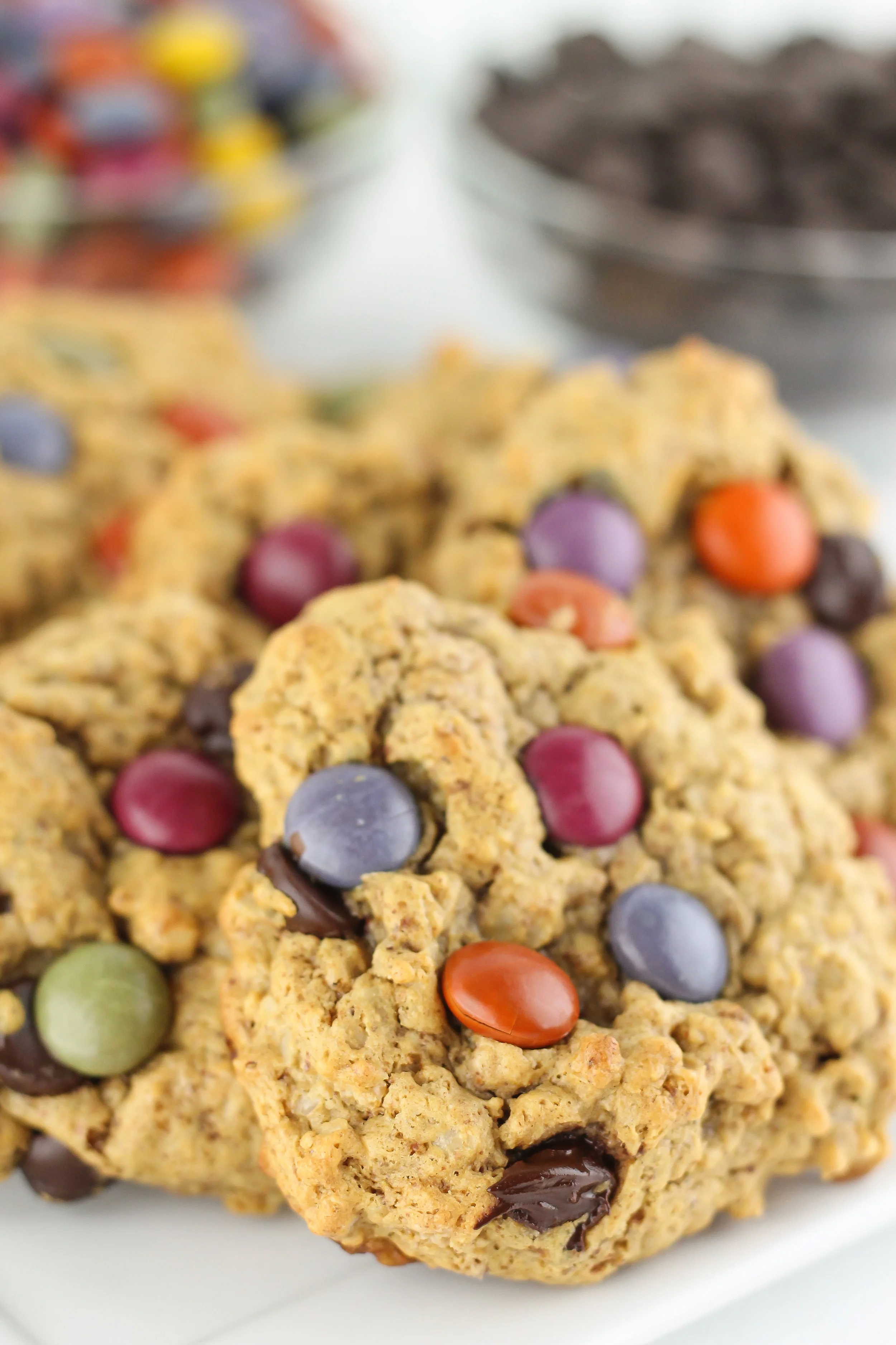 monster cookies, healthy cookies, clean cookies, paleo, food blogger, recipes, cookie bake, healthy holiday cookies, christmas cookies, 