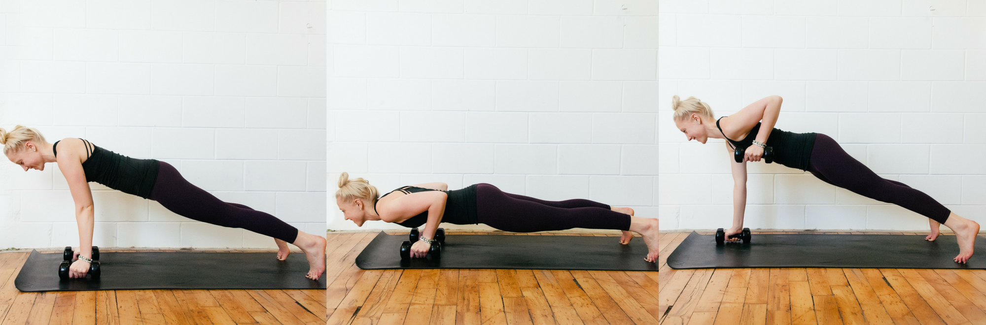push up, renegade row, back strengthening, upper body strengthening, 