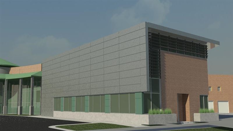 An artist's rendering illustrates the new addition of the Weber Area Dispatch 911 and Emergency Services building to the Francom Public Safety Center.