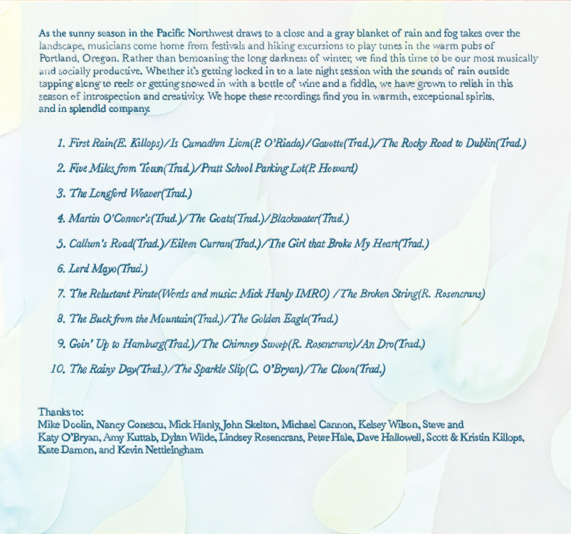 First Rain - Inside Panel