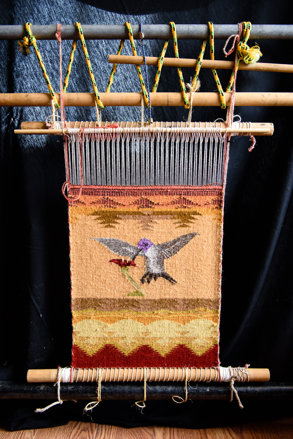A rug woven by a Navajo sheep herder. 