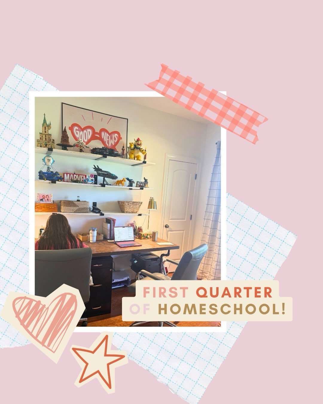 Today = the day my daughter and I finished our first quarter of seventh grade homeschool. It has been WONDERFUL! Yesterday, I listed everything we&rsquo;d done together so far, and she said, &ldquo;Thank you for being my teacher.&rdquo; (She actually
