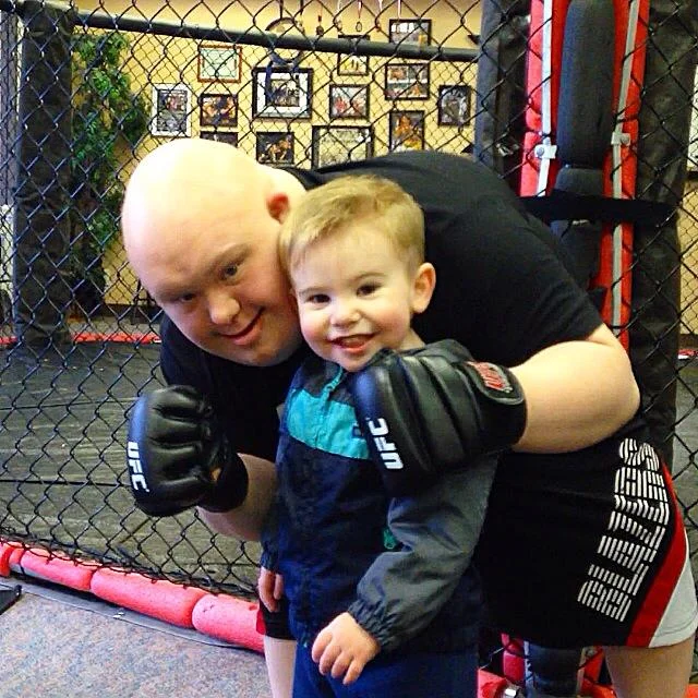 Co-founder Jacob Beckmann and Greyson Walker at Walker Martial Arts, Newberg, Oregon