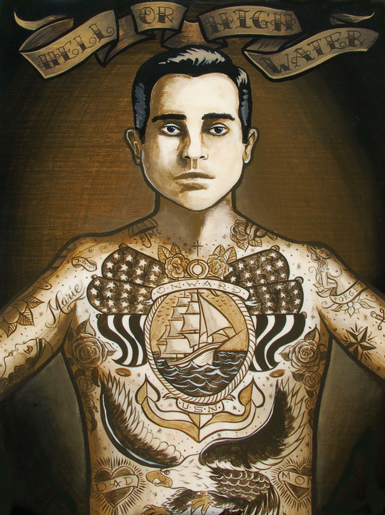   Hell Or High Water . Acrylic on Plyboo 2009 