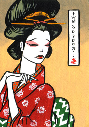  Kitigawa Study. Acrylic and Ink on Paper 2006 