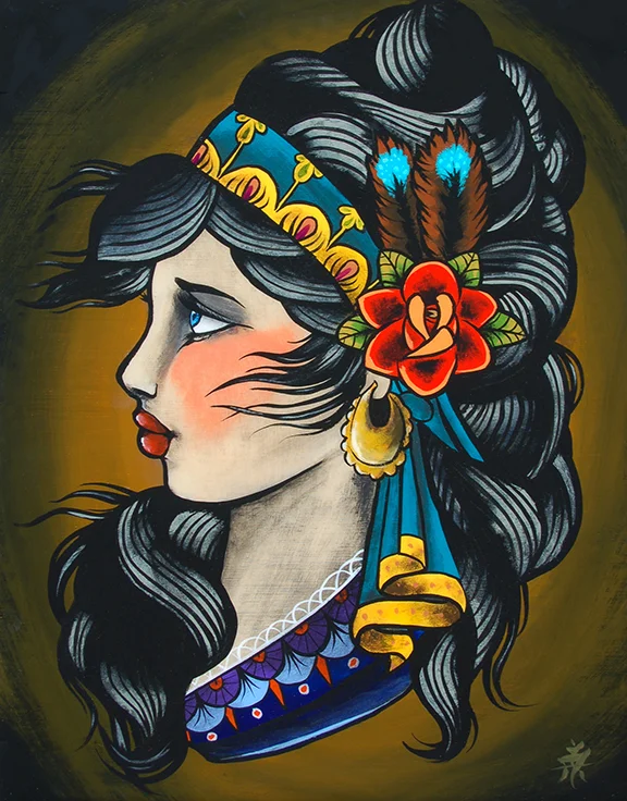   Gypsy . Acrylic on Plywood 2009 