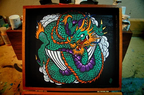   Valet Box #16 . Acrylic on media 2014 