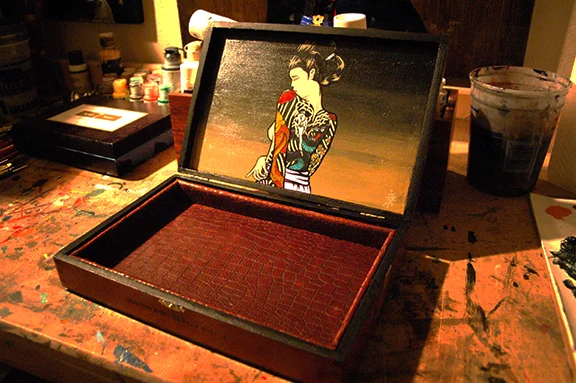   Valet Box #10 . Acrylic on media 2013 
