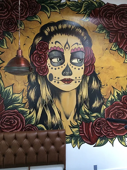   Mural . Latex on wall, Papito West, SF. 2014 