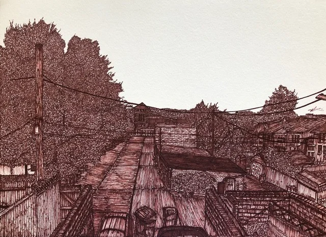 Home Ain’t Only Where You’re From, 11x15 in. ink on paper