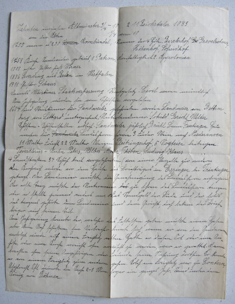 Journal intime. Chronique des familles / Tagebuch. Chronik der Familien Schmitz, du Moulin und de Hall-von Montebroich © Divers auteurs, droits réservés