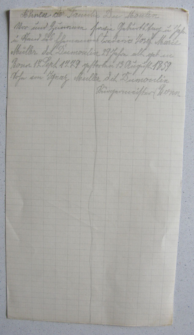 Journal intime. Chronique des familles / Tagebuch. Chronik der Familien Schmitz, du Moulin und de Hall-von Montebroich © Divers auteurs, droits réservés