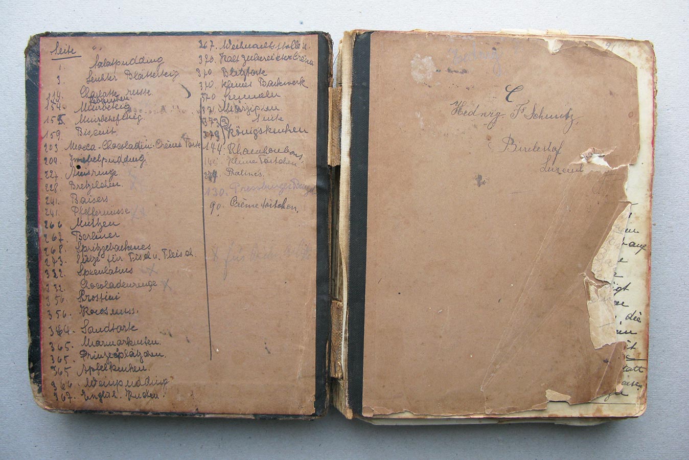 Livre de recettes de / Rezeptbuch von Hedwig Schmitz 