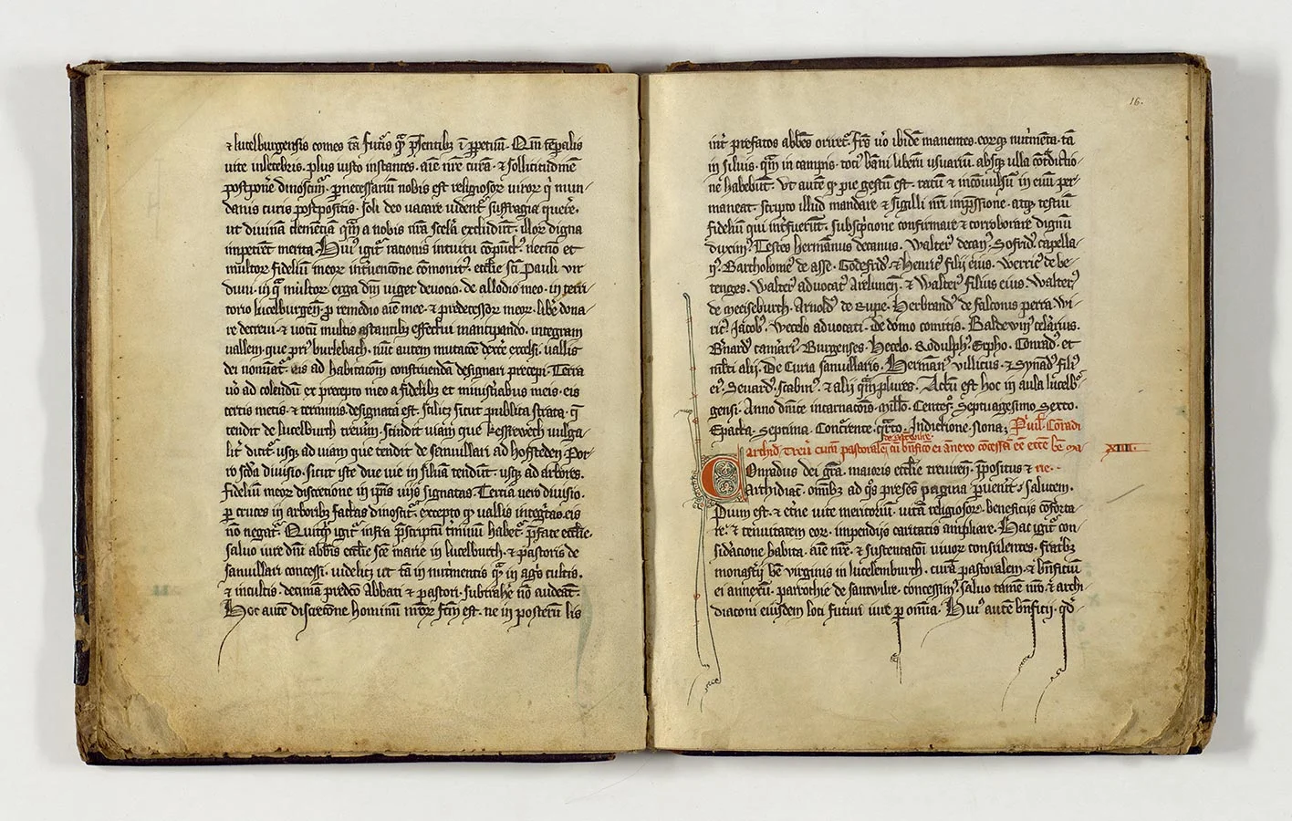 ANLux, SHL Abt.15 25 fol. 15, Acte de donation de Henri l'Aveugle de / Schenkungsurkunde von Heinrich dem Blinden von 1176, Copie de Cartulaire