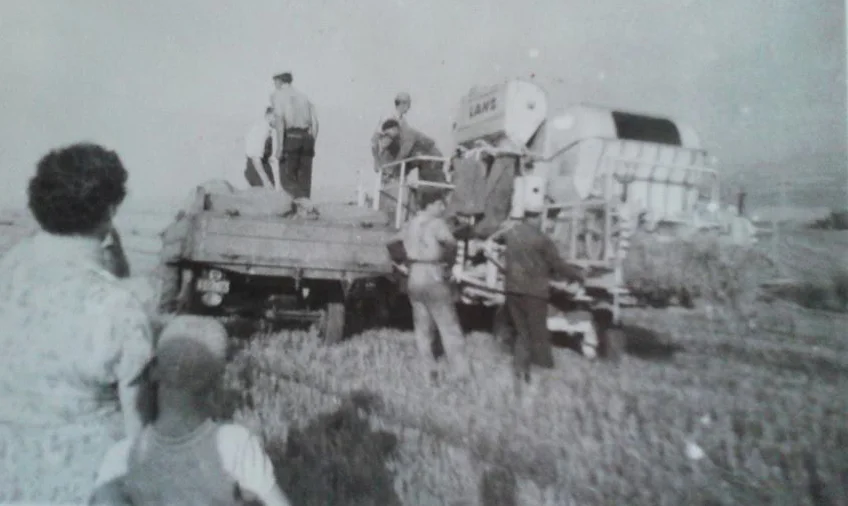 TRAVAIL DANS LE CHAMP AUTOUR DU BIRELERHOF / FELDARBEIT UM DEN BIRELERHOF, SANDWEILER © PHOTOGRAPHE INCONNU, DROITS RÉSERVÉS