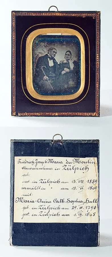 Daguerréotype de / Daguerreotypie von Friedrich Josef Maria Dumoulin et / und Maria Anna Katharina Sophia (de) Hall, ca. 1855 © auteur inconnu, droits réservés