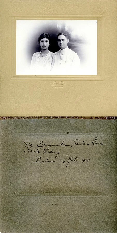 Mariage de / Hochzeit von Maria Anna (Marietje) Schmitz du Moulin et / und Friedrich Bromberg, Batavia, Indonésie © F. v. Felden, Weltevreden, 1919