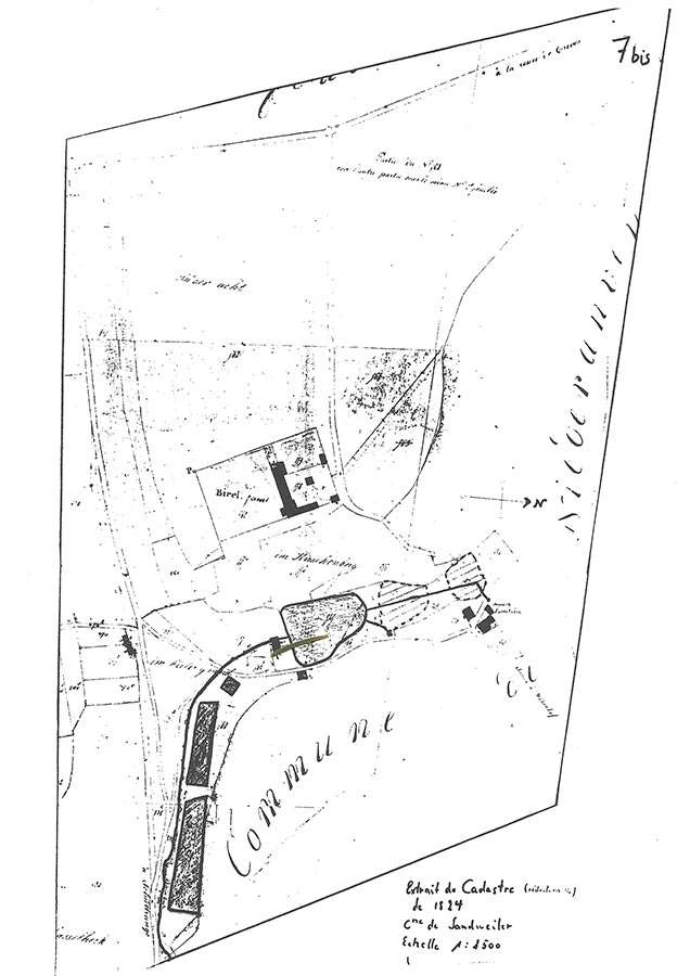 Plan de la ferme Birelerhof / des Hofes,© auteur inconnu, droits réservés, Collection Norbert Quintus