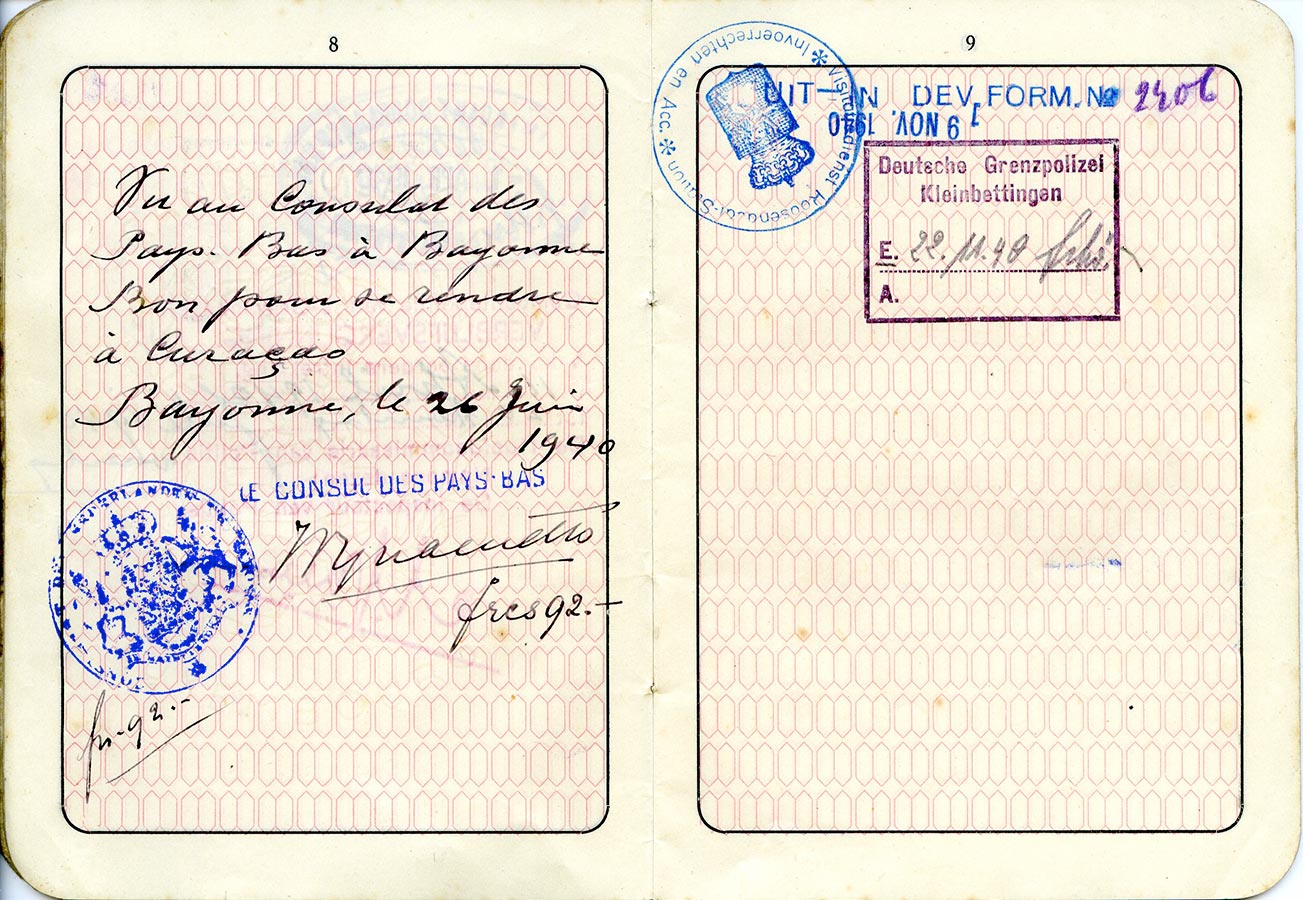 Passeport de / Pass von Marianne Schmitz, 1939