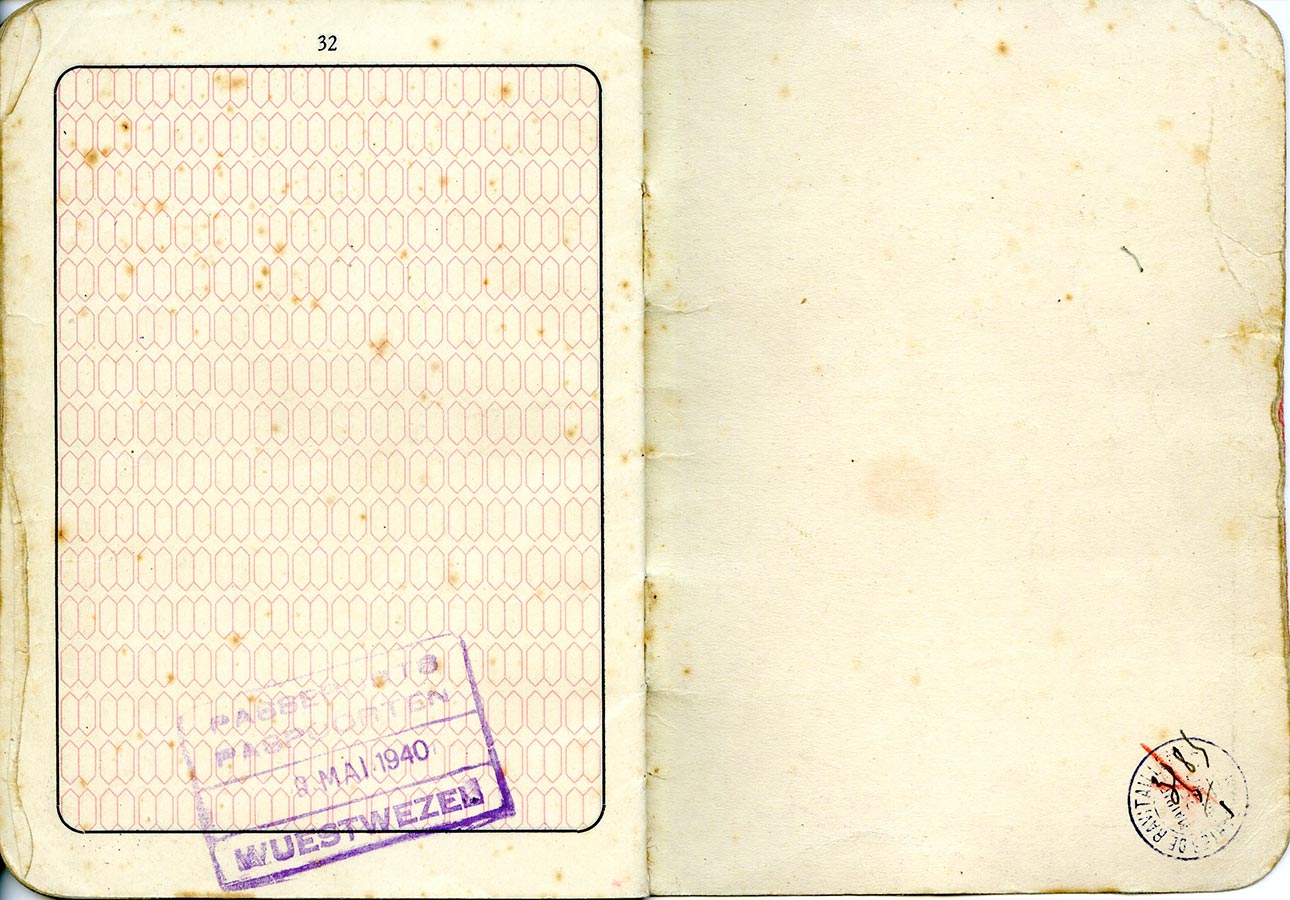 Passeport de / Pass von Marianne Schmitz, 1939