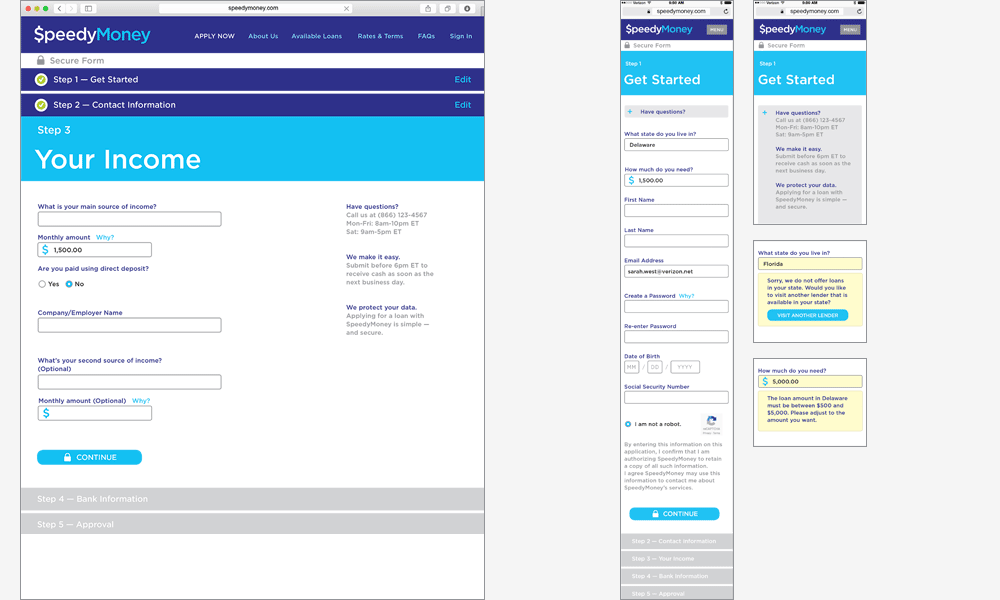  Accordion application process step 3 + responsive 