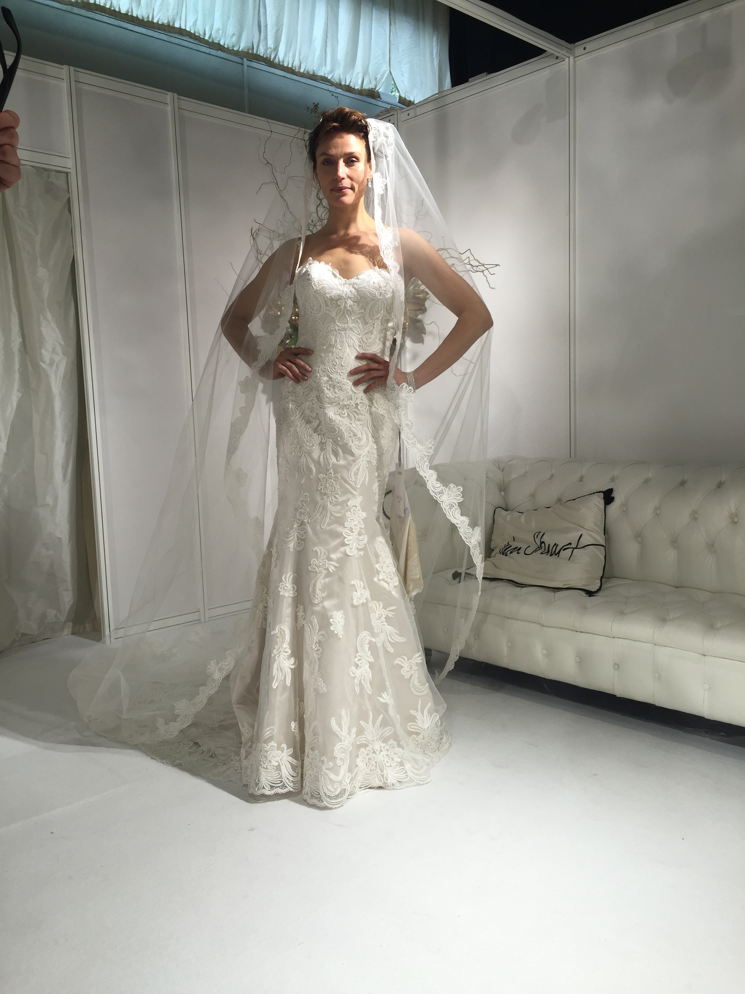 Ian has also designed stunning veils to match his dresses. 