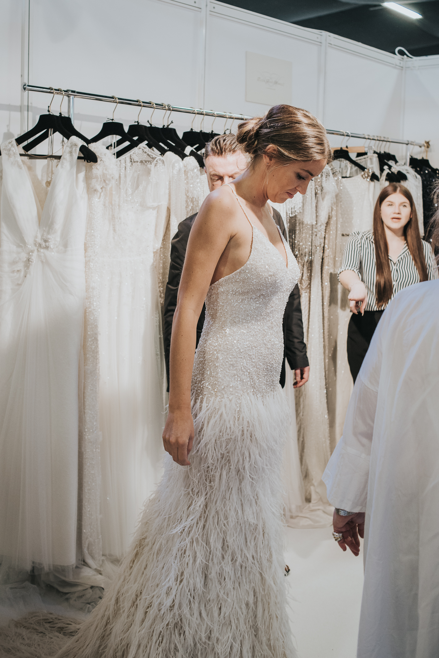 David's bridal feather wedding dress 2025