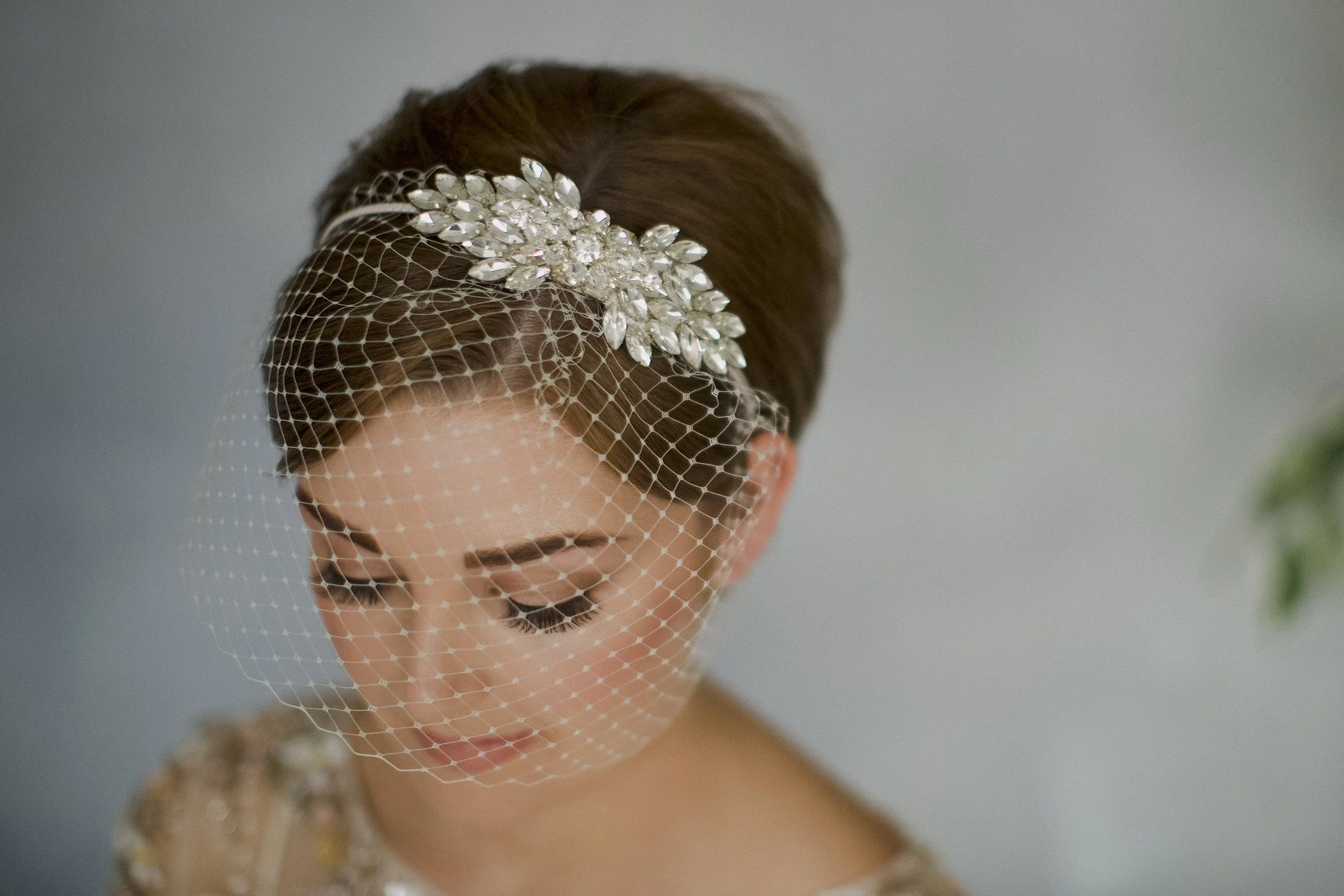 fishnet birdcage embellished with crystals