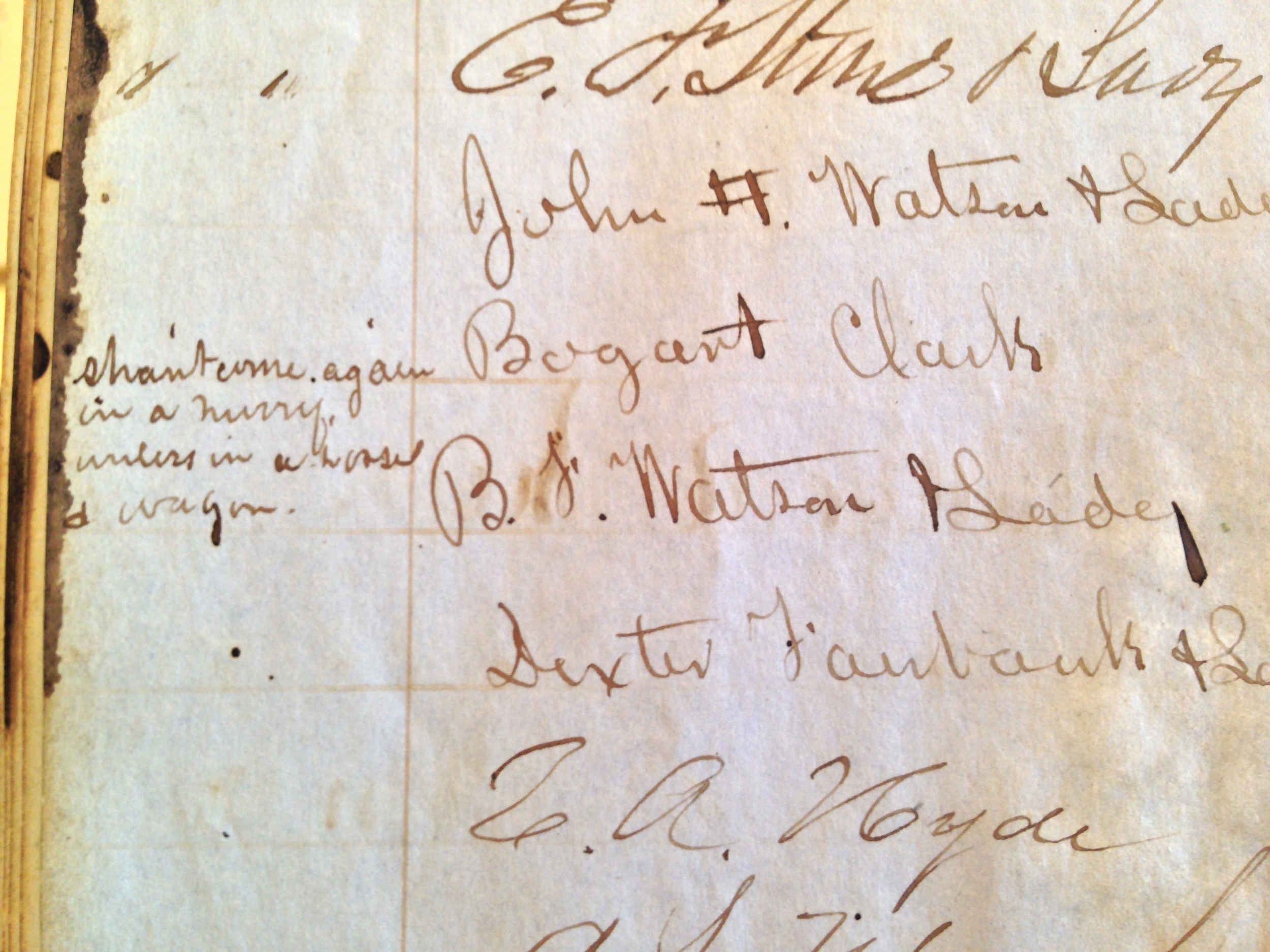 These photos are of the 1854 Mt. Washington Summit House Guest Registry, which is housed at the New Hampshire Historical Society in Concord, NH.
