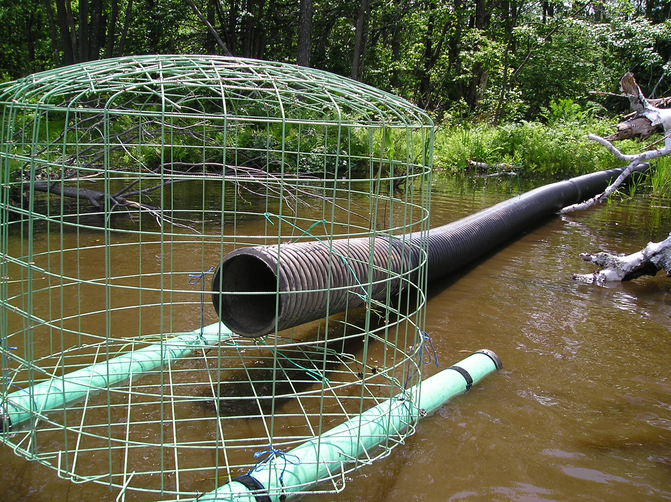 This is a pond leveler or flow device, prior to being installed. This device tricks the beaver into believing that his or her dam is working. | photo courtesy of Mike Callahan.