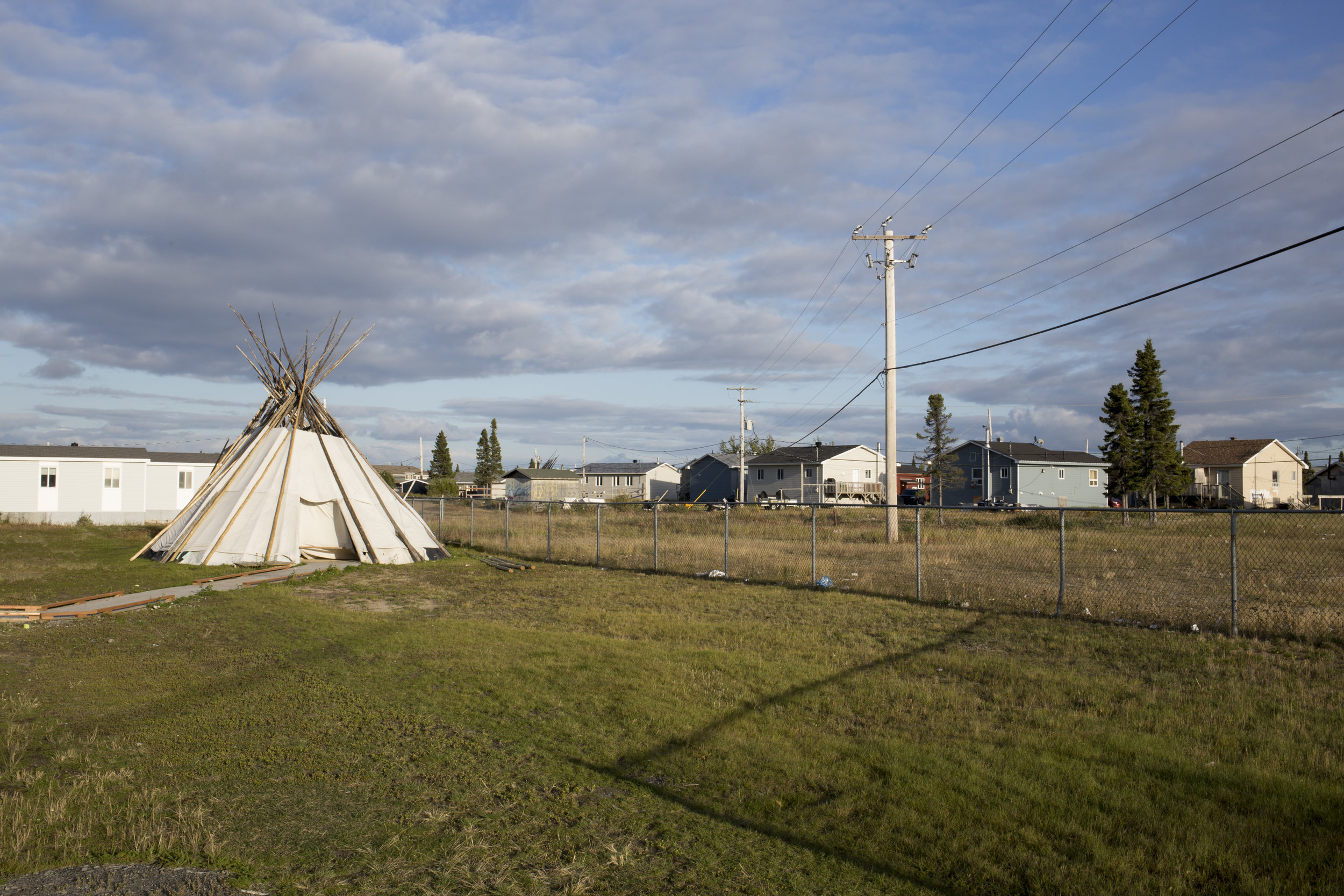  A backyard teepee in Chisasibi 