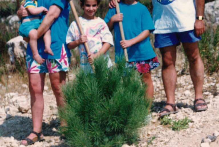  Liat Berdugo and her family planting trees in the Jerusalem Forest. Courtesy Liat Berdugo. 