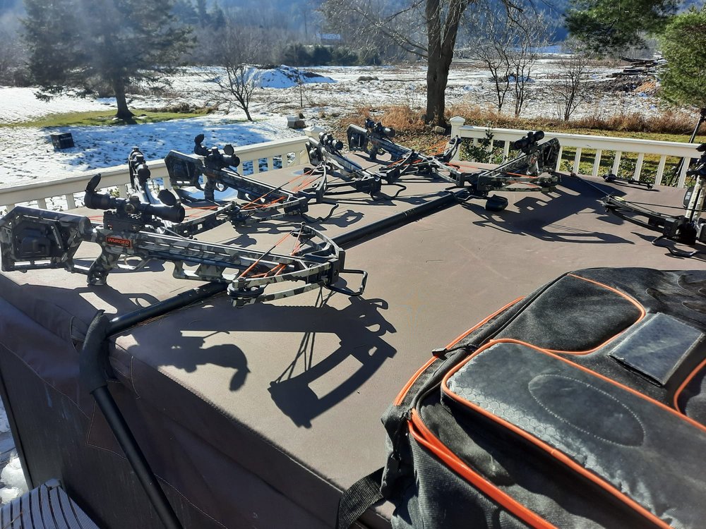  Crossbows on a hot tub (Photo Credit: Colleen Kimble) 