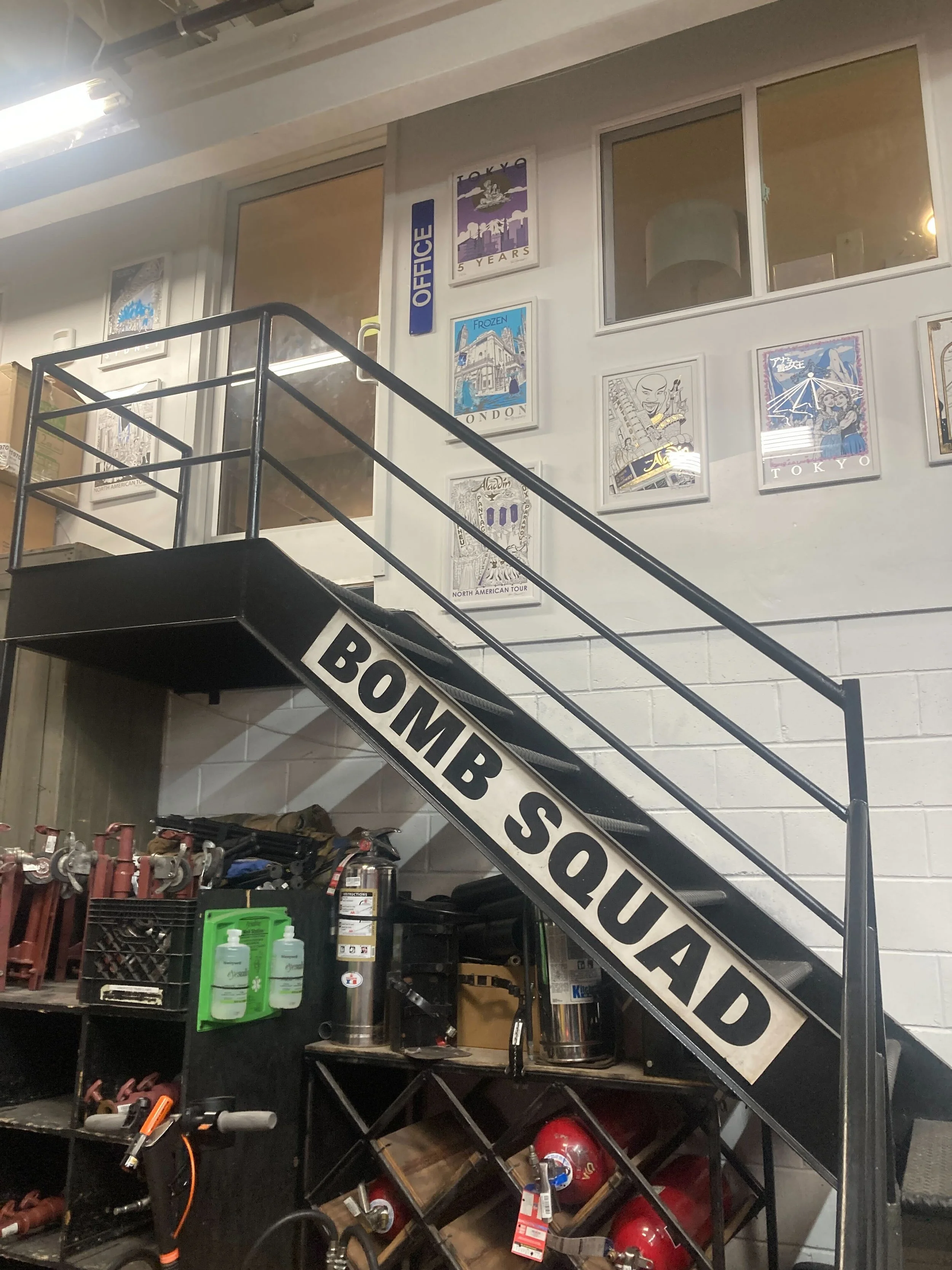  The pyrotechnics section of the shop, responsible for many of the  s parkly effects spotted in Broadway’s adaptation of Aladdin. 