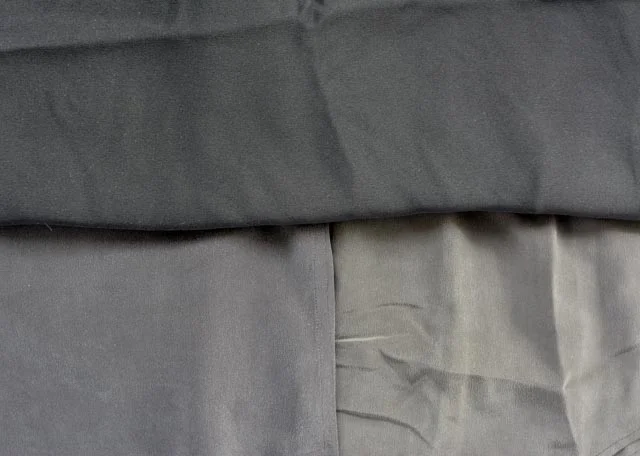 Bottom left is Everlane, bottom right is Equipment and top is Cuyana.