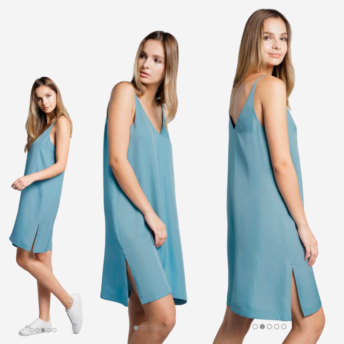 grana v neck slip dress