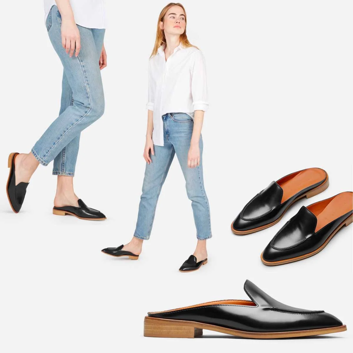 everlane modern loafer mule