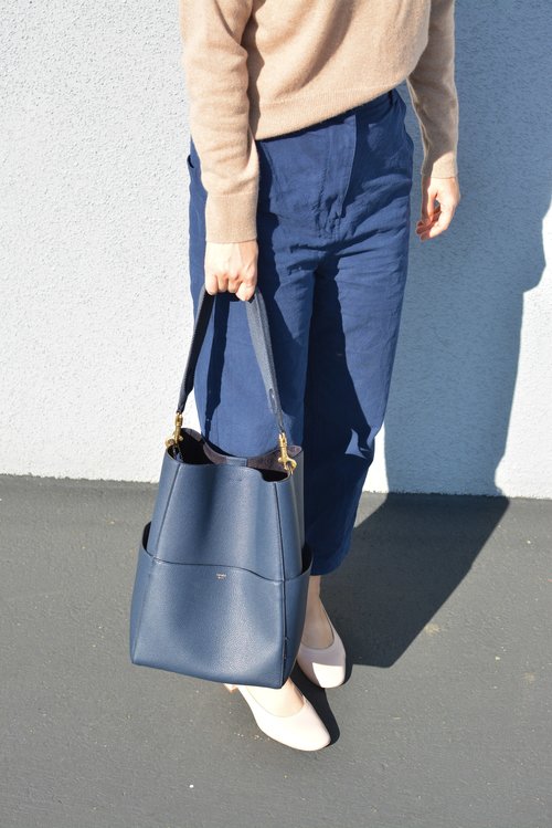 Celine Sangle Small Bucket Bag in Navy - More Than You Can Imagine
