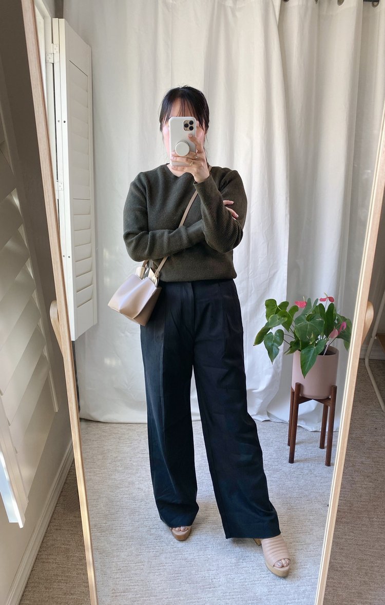 Everlane 2022 Review: Way High Drape Pants, ReNew Transit Bag, and Swim  Review — Fairly Curated