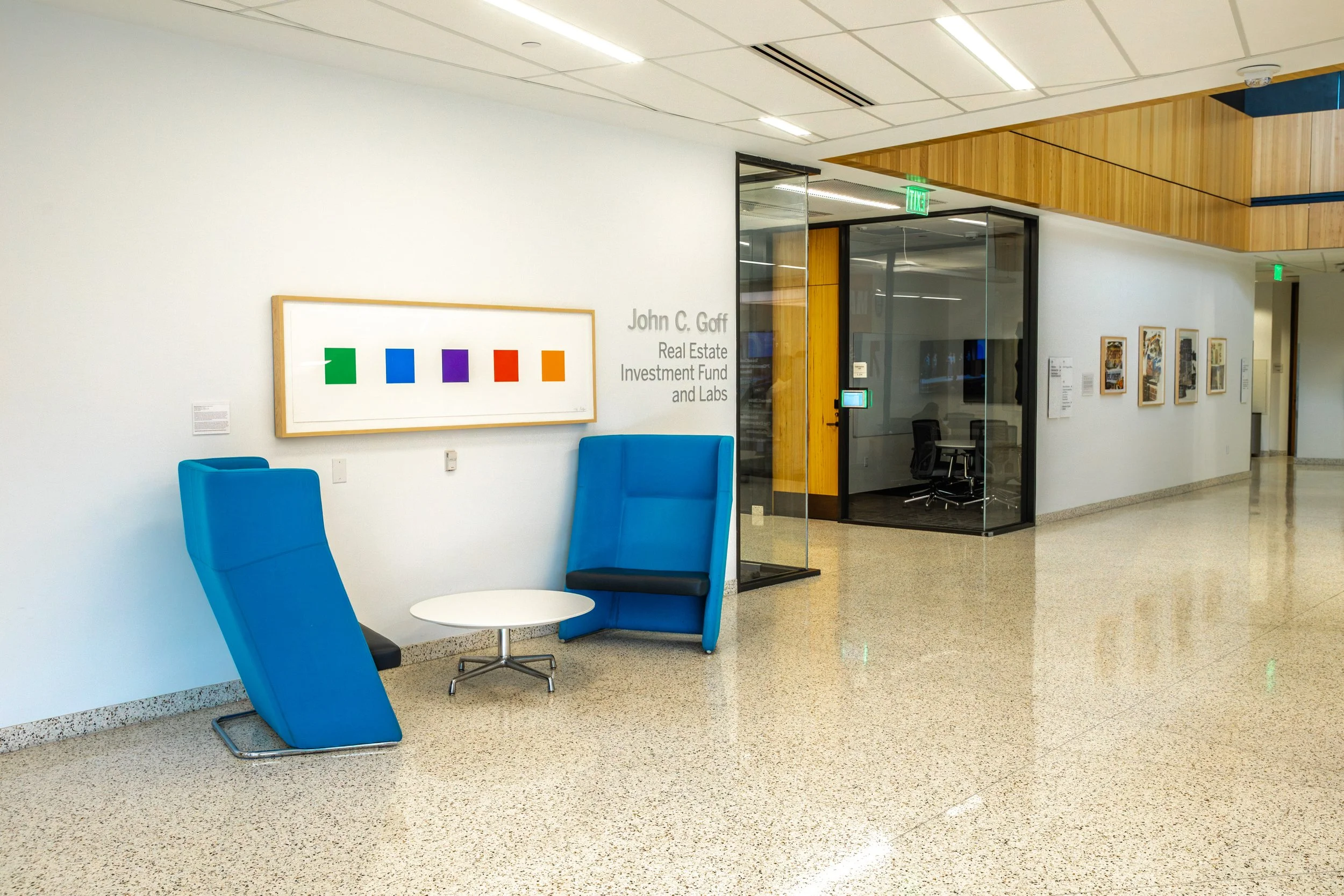   Ellsworth Kelly  (American, 1923-2015)   Colored Squares 1 ,2011 5-color lithograph; Edition of 35 21 x 77 inches  The collection is comprised of art by local, national, and international artists whose works fit the vision and values developed for 