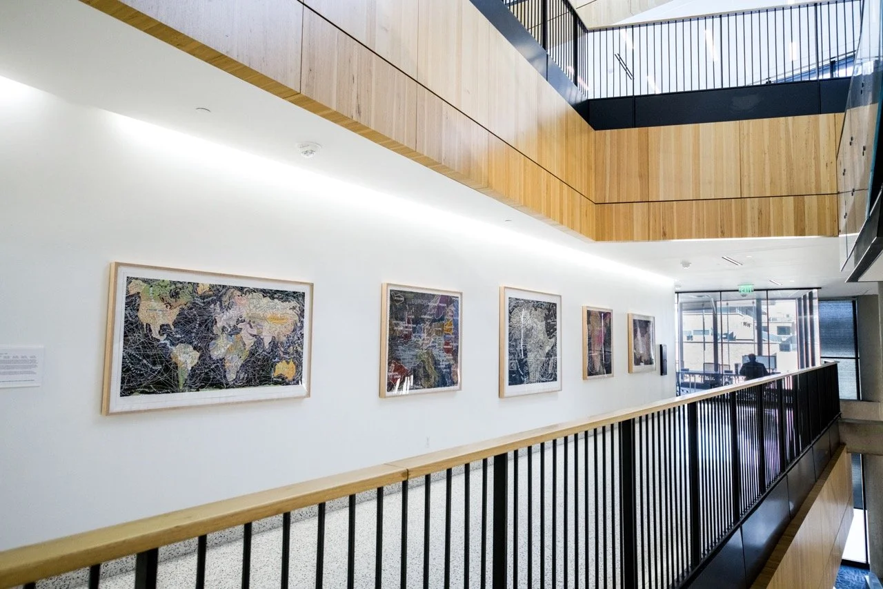   Paula Scher  (American, b. 1948)   World Trade Routes ,  Europe, Africa, China,  and,  India , 2006-2018  Hand-pulled screenprints  An acclaimed graphic designer,  Paula Scher   lives in N ew York, where she has been a principal in the New York off