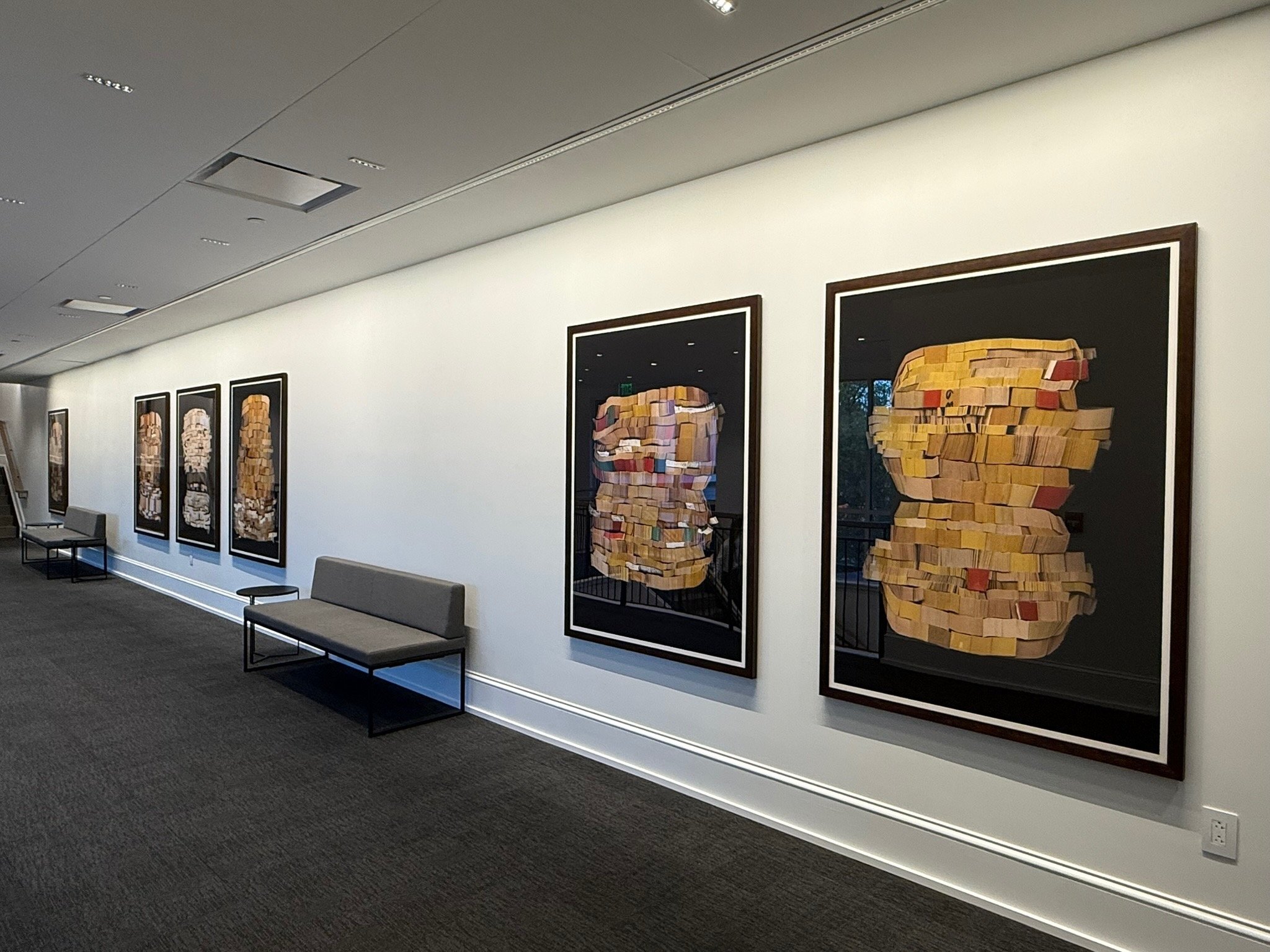   Ann Hamilton  (American, b. 1956)  book weight aa-ff (human carriage) , 2009/2010  60 x 44 inches (paper size) Archival inkjet print  Ann Hamilton describes reading as a transformative experience that leaves no physical trace. She questions how thi